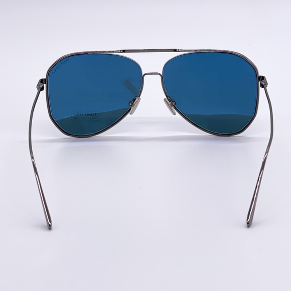 NEW TOM FORD TF853 12V UNISEX AVIATOR SUNGLASSES TOM FORD CHARLES-02 FT0853/S - Picture 9 of 12